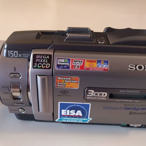 Sony DCR-TRV950E video camera used with extra accessories