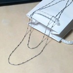 Necklace 70cm silver in beautiful design new