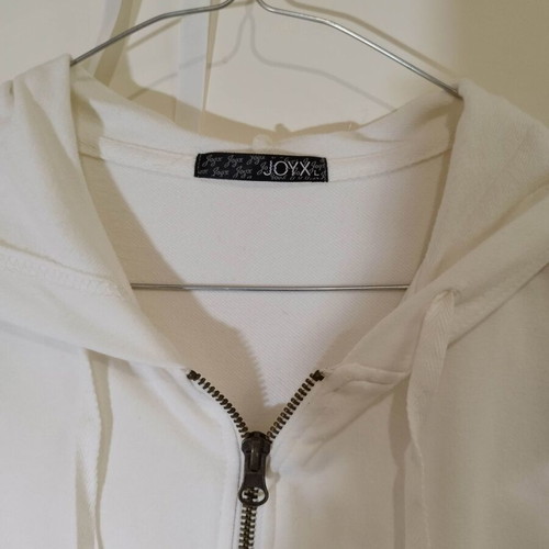 Joyx white zip-up hoodie, like new, size L