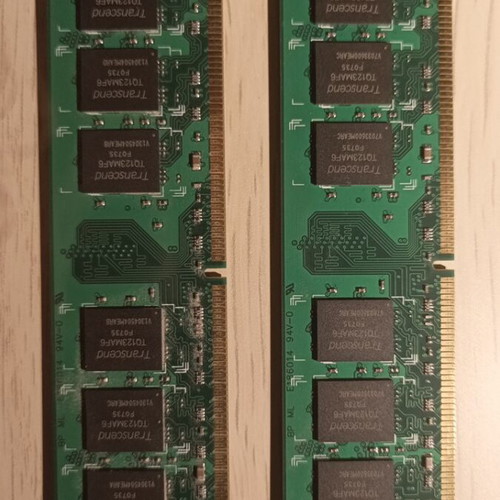 Transcend 2x1GB DDR2 667 DIMM desktop memory used