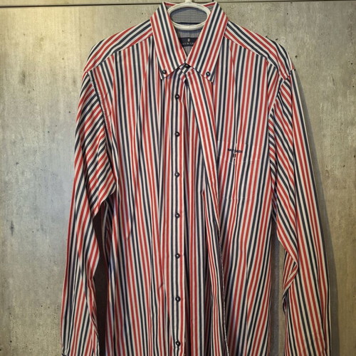 Navy & Green men's checked shirt size large like new