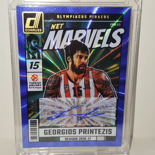 2024-25 Donruss Euroleague NET Marvels card signed by Georgios Printezis new