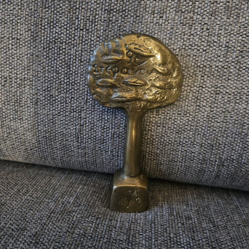 Brass Stefaniou like new tree-shaped with face design