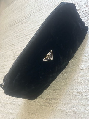 Prada velvet black handbag like new