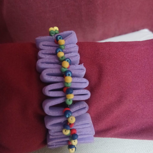 Bracelets set of 3 women, like new, purple