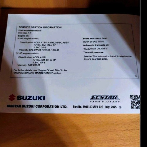 Suzuki Vitara manual used, English