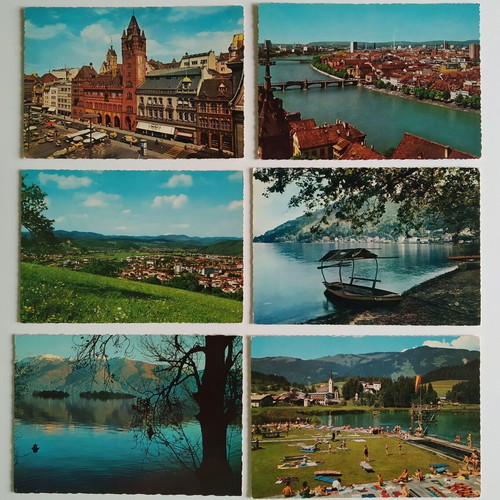 PACKAGE WITH 80 VINTAGE POSTCARDS FROM SWITZERLAND
