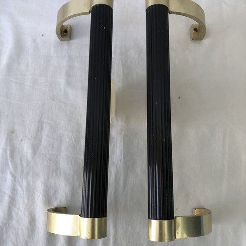 Vintage door pull handles anodized aluminum 70’s