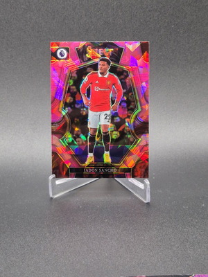 2022 Panini Select Premier League Mezzanine Pink Ice Prizm Jadon Sancho #186 Manchester United card