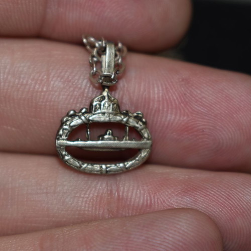 Silver U-Boat German Navy pendant used, silver 800
