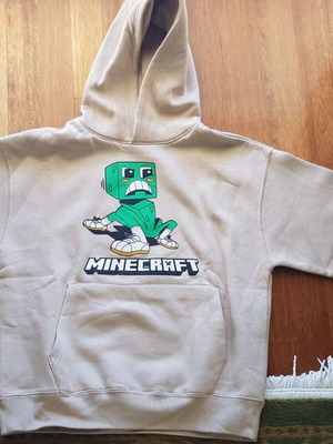 Minecraft Zara sweatshirt 11-12 years like new, beige