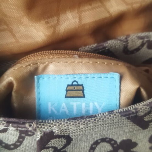 Kathy Van Zeeland vintage crossbody bag, beige and brown