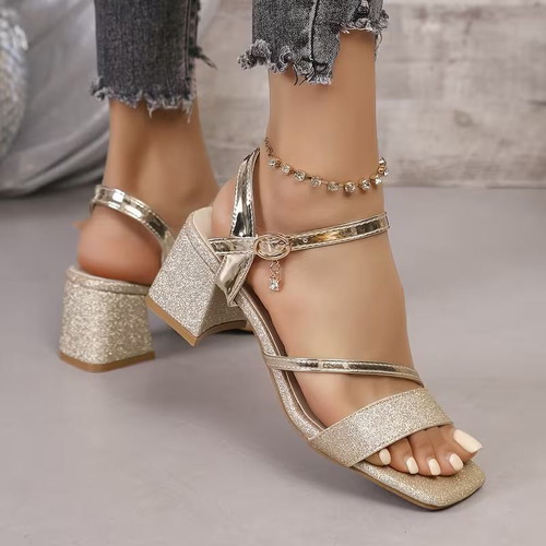 Gold Sandals size 43, comfortable, new