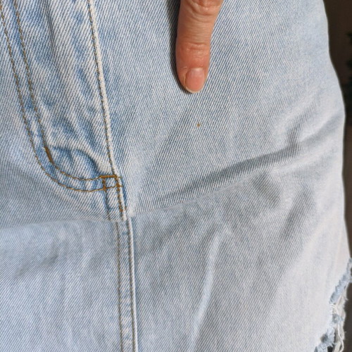 Denim women skirt used, size 36, blue