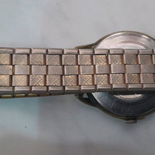 Venus vintage winding men's watch used, gold tone