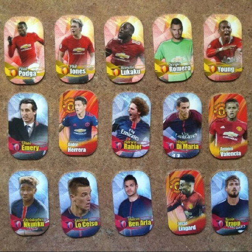 Αστέρια Champions 2018 συλλεκτικές μεταλλικές τάπες καινούργιες, σετ 46 τεμ.