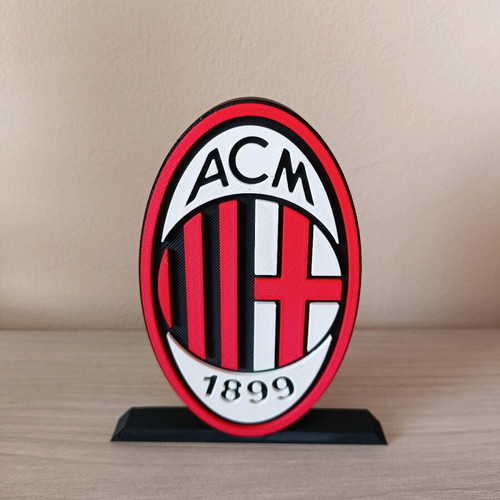 AC Milan Logo with stand, 3D printed