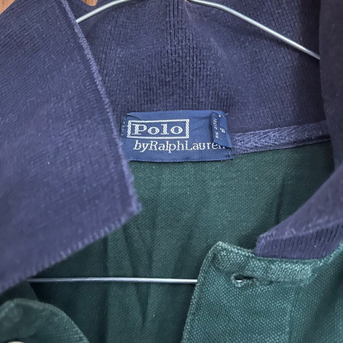 Polo by Ralph Lauren Royale Series shirt, blue and green, size L