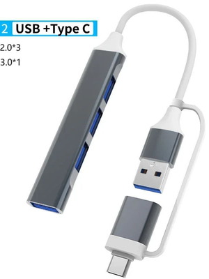 USB Type-C Docking Station 4-in-2 for MacBook Pro with TF/SD, Audio, USB 3.0