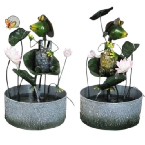 Feng Shui Frog Fountain new, metal decorative water feature