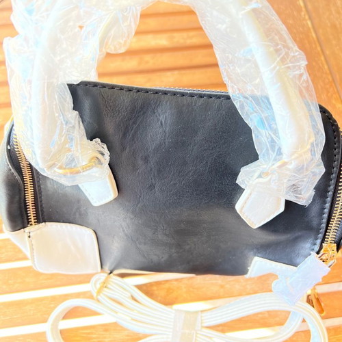 Bag black and white new with large and small handles