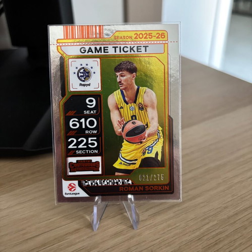 2025-26 Panini Contenders EuroLeague Game Ticket Roman Sorkin Parallel /275