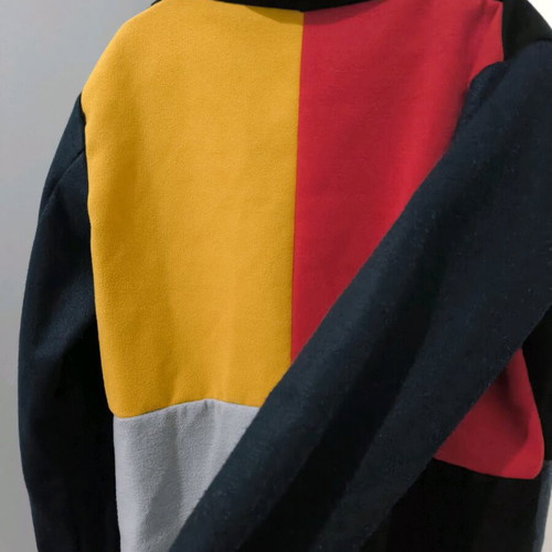 Colorful women's coat like new with pattern, size S/M