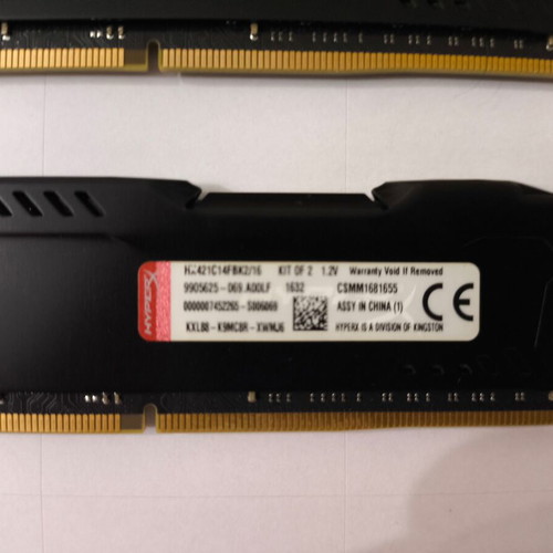 Kingston Fury DDR4 RAM 16GB Dual Channel Kit 2133MHz like new