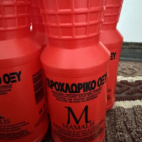 Hydrochloric acid pack of 7 bottles 430 ml new