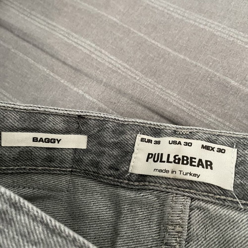 Pull & Bear men's baggy jeans size 38 like new, grey