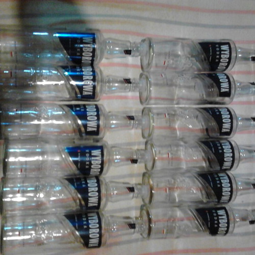 Empty Wyborowa or Serkova Bottles Pack of 12, New