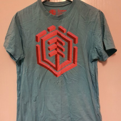 Element tshirt like new, turquoise with red design, size XS