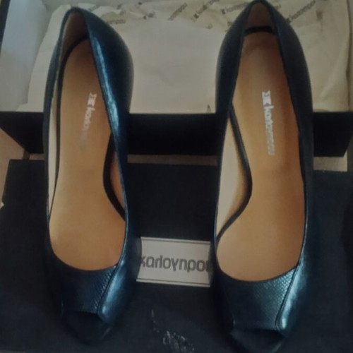 Kalogirou pumps new, black leather size 37