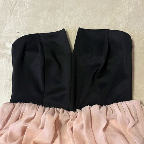 Strapless dress like new, black and pink, size S