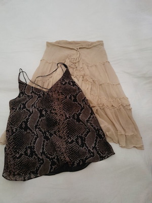 Skirt like new, size L, with blouse gift