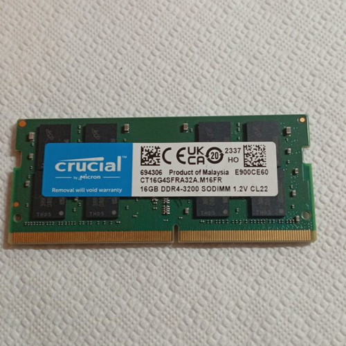 Crucial DDR4 16GB Sodimm 3200MHz laptop memory