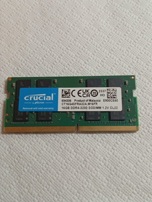 Crucial DDR4 16GB Sodimm 3200MHz μνήμη για laptop
