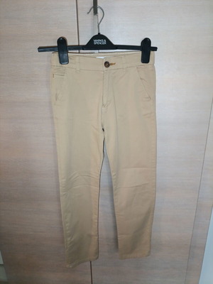Zara beige fabric boys' pants size 134 cm, age 9