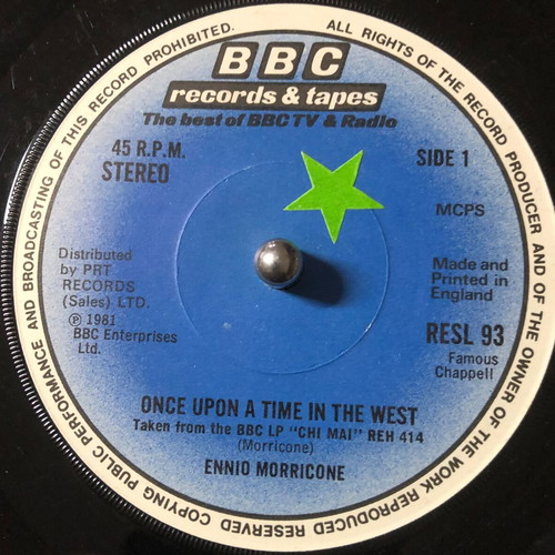 Ennio Morricone Once Upon A Time In The West 7" Vinyl Single used