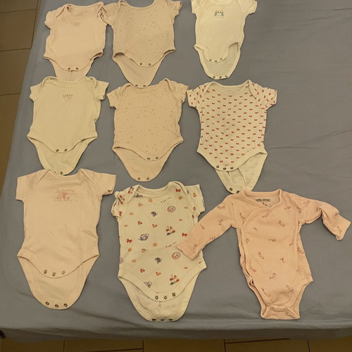 Baby rompers for girl 3-6 months like new, pack