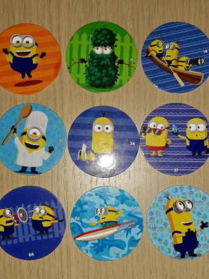 Τάπες Minions Chipicao καινούργιες με αυτοκόλλητα, σετ 15 τεμαχίων