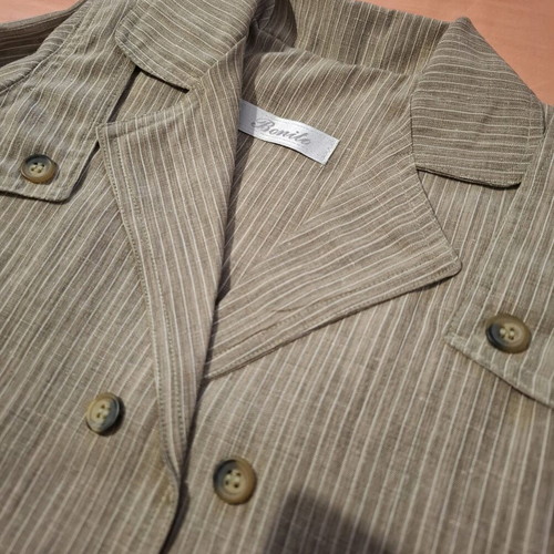 Boys' linen set new, includes coat, pants, shirt, belt