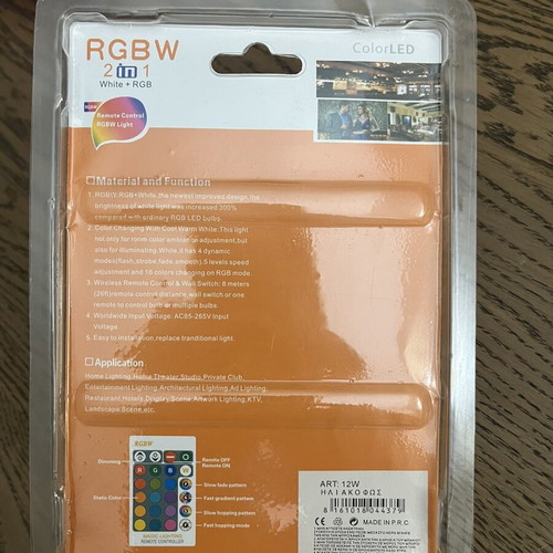 RGB light bulb with remote control