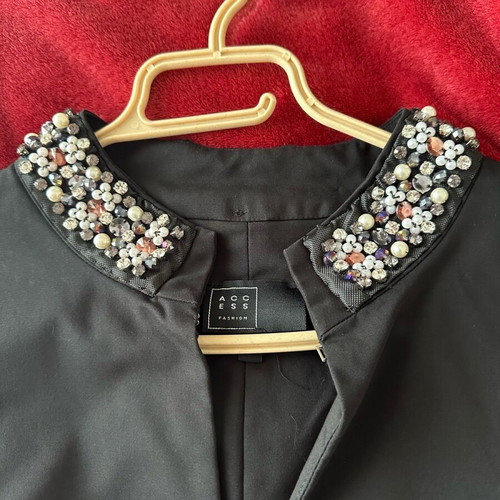Access black dress like new with crystals