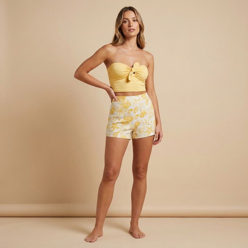 Shein 2-Piece Summer Set like new, bandeau top and shorts, size S