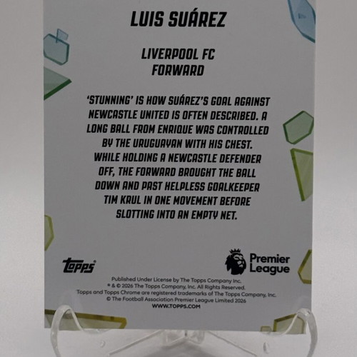 Topps Chrome Premier League 25/26 Luis Suarez Golazo card like new