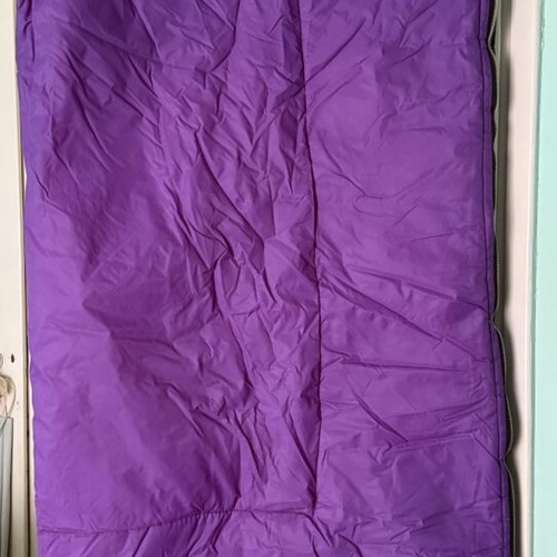 Armoutis Bros Co. vintage sleeping bag, fuchsia and purple