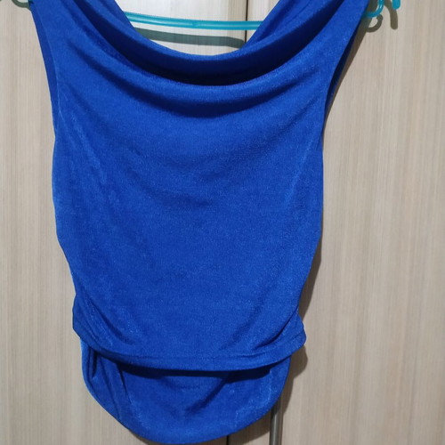 Blue off-shoulder blouse S Shein like new with side elastic