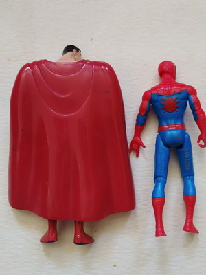 Superman and Spiderman figures set