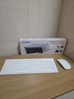 TopMate KM9000 Wireless Keyboard and Mouse Combo White New